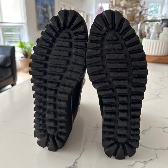 ALL BLACK🖤Camo 2" Flatform Sock Boot COOL military chic 9.5 BoHo Grunge GI Jane - Picture 10 of 12